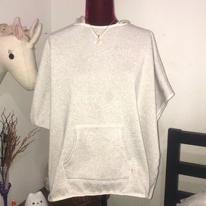 Eddie Bauer Cream Hooded Poncho XS/S